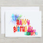 Happy Birthday A5 Glossy Personalised Greetings Card - Rainbowprint.uk