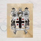 Heraldry/Genealogy/Family Crest/Family Name/Coat of Arms/Surname A4 Wall Print on Glossy Card - Rainbowprint.uk