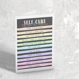Self-Care Motivational A5 Greetings Card, Birthdays, Motivating, Get Well, Any Occasion