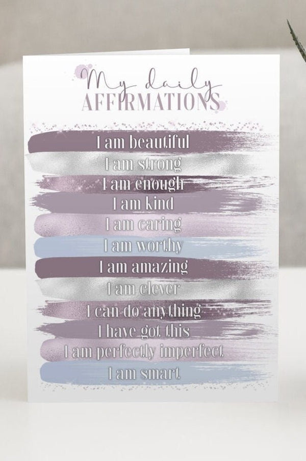Motivational Make-Up A5 Greetings Card, for Birthdays, Get Well, Motivating, Friends, Unique Custom Card, can have name on the front, custom