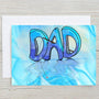 Fishing Dad, Personalised Glossy A5 Greetings Card, Happy Birthday Dad, Father's Day, Thank You Dad, Blank Inside