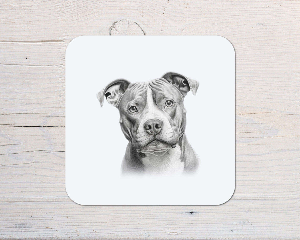 Pit Bull Coaster Gift: Can be personalised, ideal Dog lover present