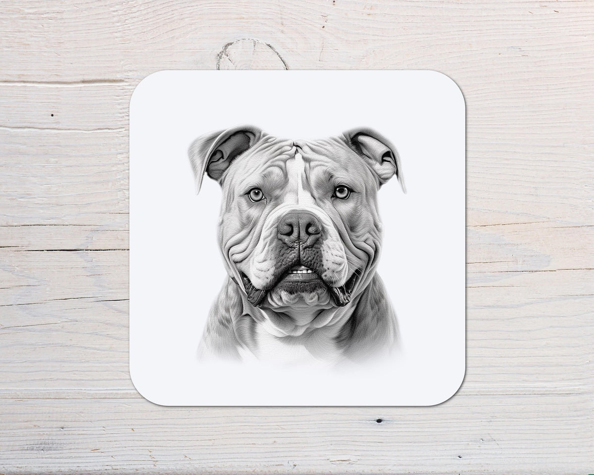 XL Bully Dog Coaster: personalised with any wording