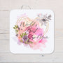 Mother's day Floral Best Step Mum Coaster For Her Cup Of Tea, Custom Coaster Kitchen Gift, Afternoon Tea Gift Keepsake For Step Mother