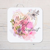Best Receptionist Coaster Gift: can be personalised
