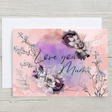 Love You Mum Floral Greetings Card: Mother's Day, Birthdays