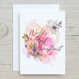 World's Best Receptionist Greetings Card