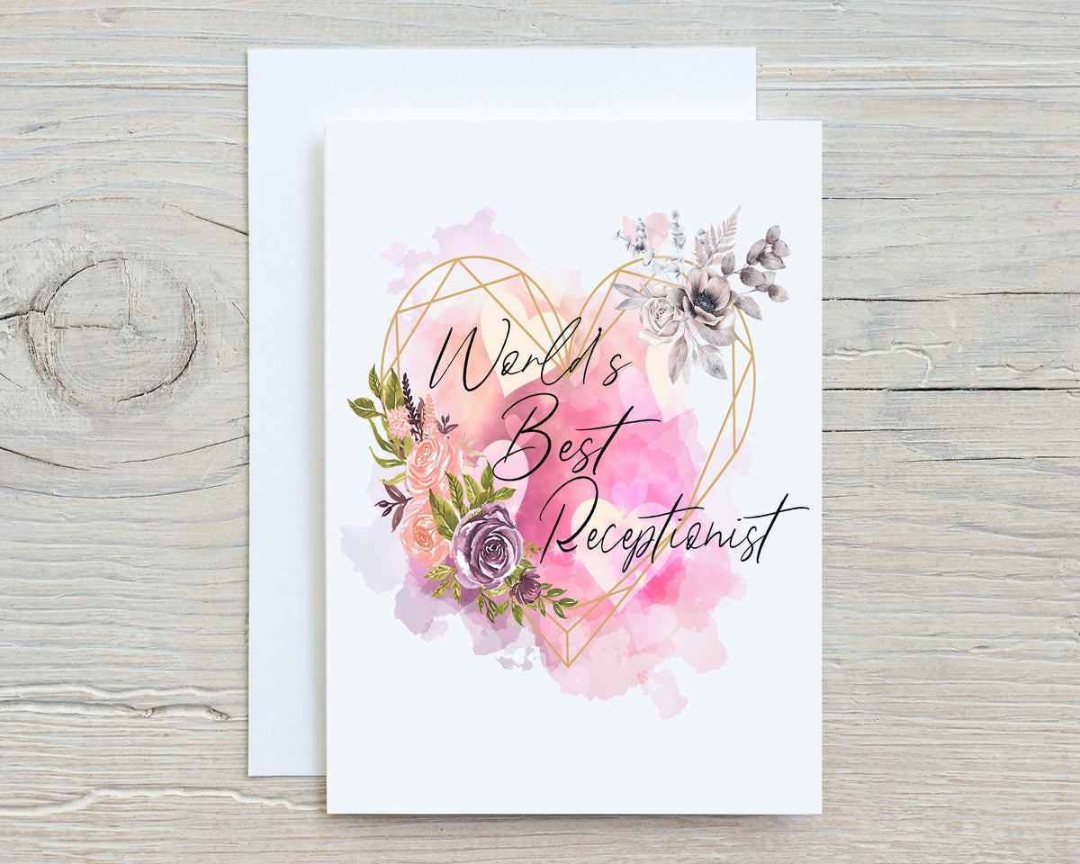 World's Best Receptionist Greetings Card