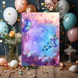 Butterfly Believe Personalised Glossy A5 Greetings Card, Floral, Magical, Blank Inside