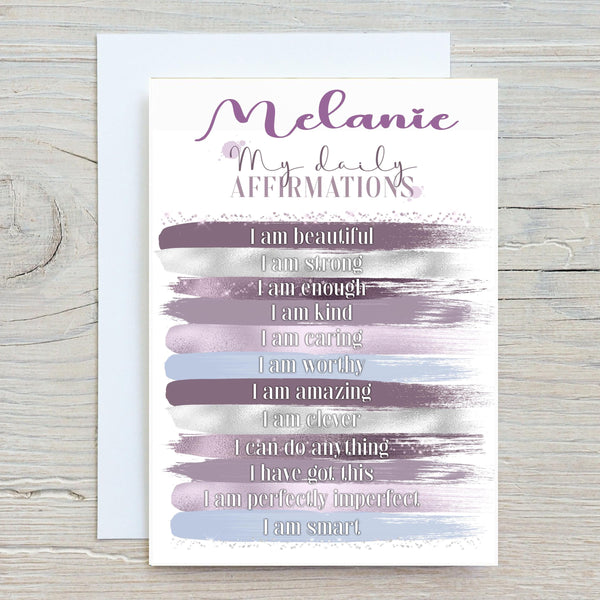 Motivational Make-Up A5 Greetings Card, for Birthdays, Get Well, Motivating, Friends, Unique Custom Card, can have name on the front, custom