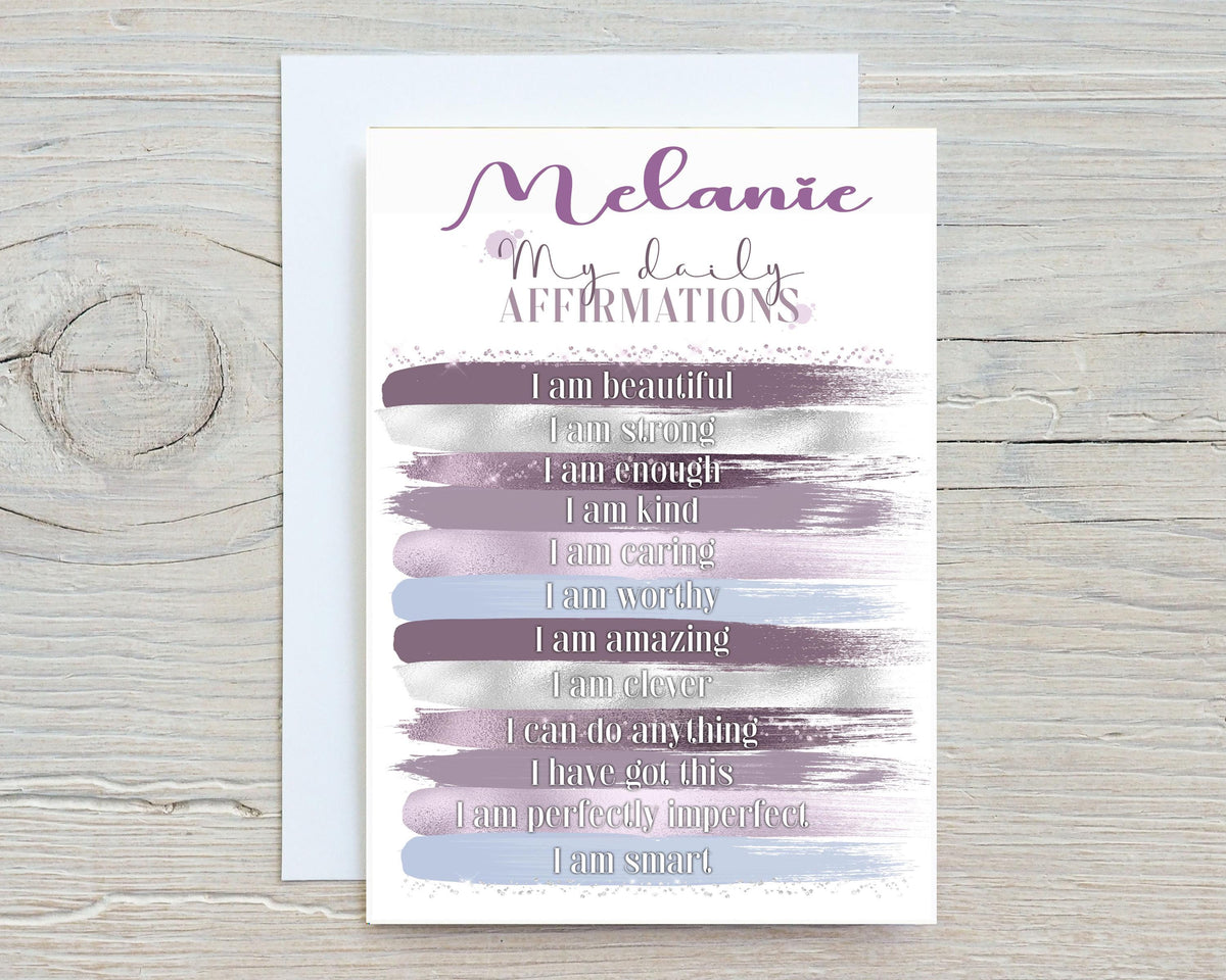 Motivational Make-Up A5 Greetings Card, for Birthdays, Get Well, Motivating, Friends, Unique Custom Card, can have name on the front, custom