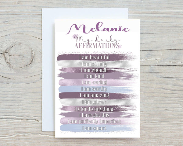 Motivational Make-Up A5 Greetings Card, for Birthdays, Get Well, Motivating, Friends, Unique Custom Card, can have name on the front, custom