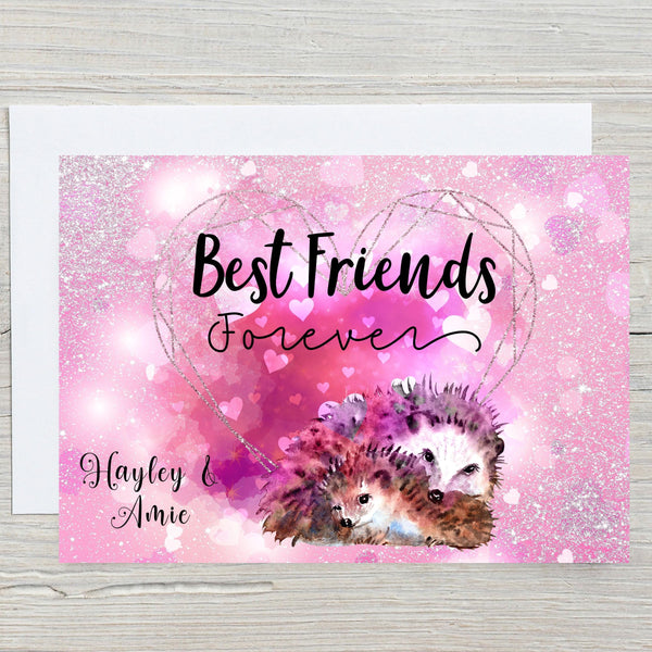 Best Friends Forever BFF Greetings Card, Personalised, Happy Birthday, Thank You, Get Well, Love My Friend, Blank Inside, Friendship Forever