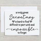 A Truly Great Secretary Glossy A5 Personalised Greetings Card, Birthday, Motivational, Leaving Card, Thank You Administrator, Office PA