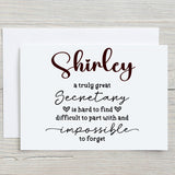 A Truly Great Secretary Glossy A5 Personalised Greetings Card, Birthday, Motivational, Leaving Card, Thank You Administrator, Office PA