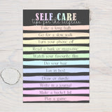 Self Care Motivational Glossy A4 Wall Print - for Bedrooms, Office, Study, Work - List of Motivational Sayings - Love Yourself
