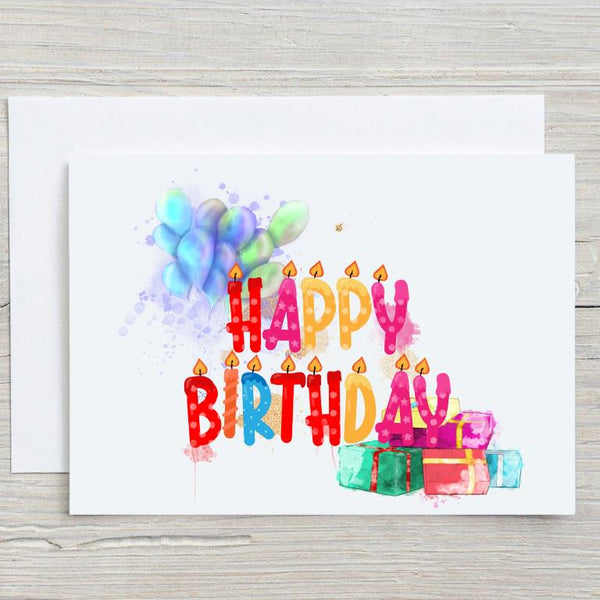 Happy Birthday A5 Glossy Personalised Greetings Card