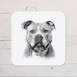 XL Bully Dog Coaster personalised www.rainbowprint.uk
