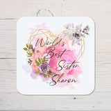 Best Sister Coaster Gift: can be personalised