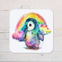 Penguin Coaster - colourful cute Penguin Coaster, personalised with any wording or name