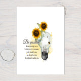 Sunflower Mental Health Motivational A4 Wall Art Print - Bedroom, Office, Workplace Wall Print, Motivate, Bees, can be personalised, gift