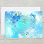Baby Boy Congratulations A5 Glossy Personalised Greetings Card, with any name/message printed on the front - New Baby Card