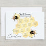 Bee Honeycomb Motivational Greetings Card A5 glossy, can be personalised, Birthdays, Motivational Cards