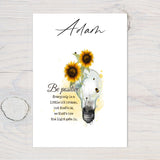 Sunflower Mental Health Motivational A4 Wall Art Print - Bedroom, Office, Workplace Wall Print, Motivate, Bees, can be personalised, gift