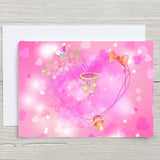 Baby Girl Congratulations A5 Glossy Personalised Greetings Card, with any name/message printed on the front - New Baby Card