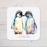 Pride Penguin Coaster Gift: can be personalised