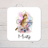 Cat Royalty Coaster personalised with any wording, cat lovers, ideal gift