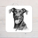 Doberman Dog Coaster personalised with any wording