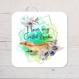 Gecko - Crested Gecko Coaster personalised with any wording