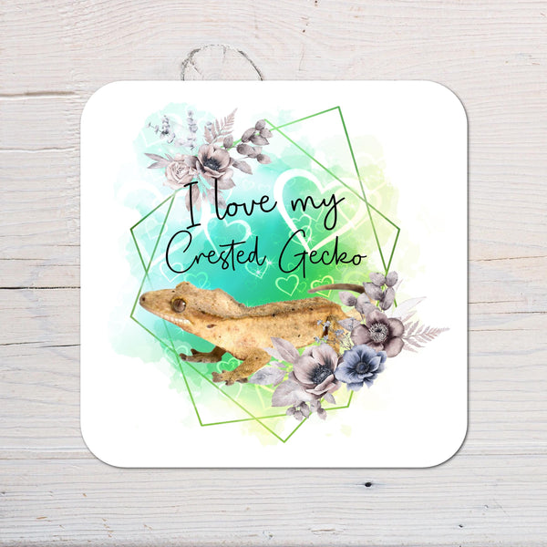 Gecko - Crested Gecko Coaster personalised with any wording