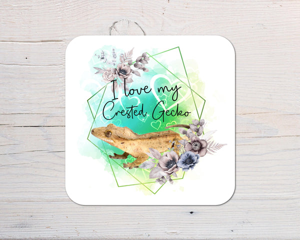 Gecko - Crested Gecko Coaster personalised with any wording