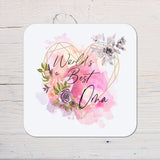 World's Best Oma (Grandmother) Coaster personalised with any Wording, Message - ideal gift