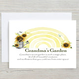 Grandma's Garden A5 Glossy Greetings Card - can be personalised with any name or wording