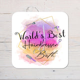 Hairdresser Coaster Gift: For Your Favourite Stylist, can be personalised