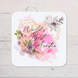 Personalised Floral Nanny Coaster: Custom Tea Cup Gift