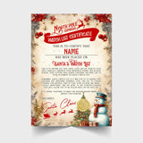 Personalised Santa's Watch List Certificate, Christmas Keepsake (A4)