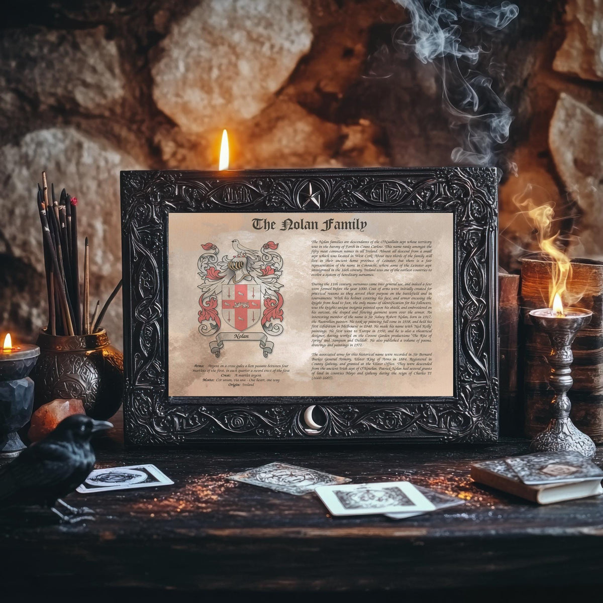 Family Crest Wall Print for Couples: Combined Heraldry (Unframed) 2 Copies