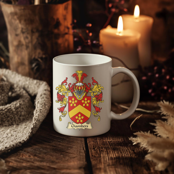 Family Crest Mug with 2 Crests: Heraldry Gift - Husband and Wife Gift, Anniversary