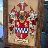 Framed Family Crest Print 10x15cm: Personalised Heraldry Art, ideal Gift