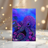 Octopus Original Art Greetings Card UV based: can be personalised