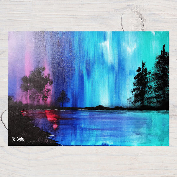 Aurora Dreams" A5 Greetings Card, can be personalised - Rainbowprint.uk