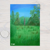 Albert Park Abingdon Original Painted Canvas 30x20cm - featuring Prince Albert statue - Rainbowprint.uk