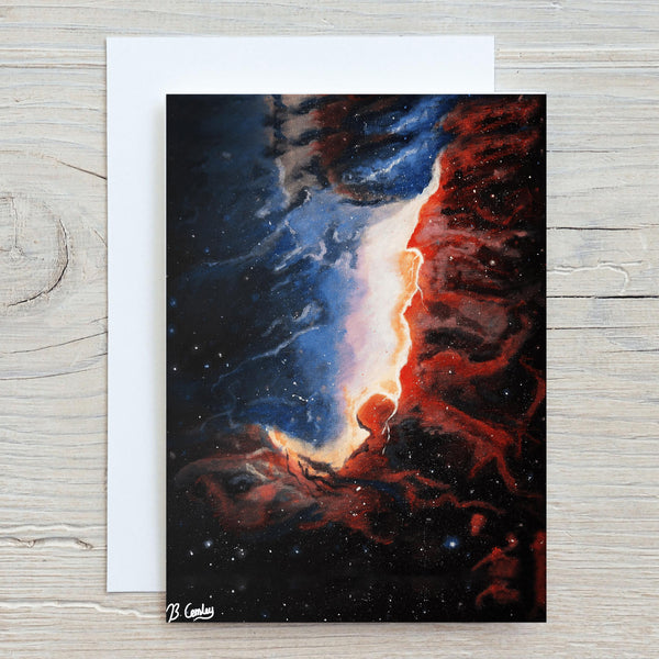 Galaxy" A5 Greetings Card, can be personalised - Rainbowprint.uk