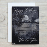 Moon Mountains" A4 Print on 260gsm Glossy Art Card, ideal Wall Decor - Rainbowprint.uk