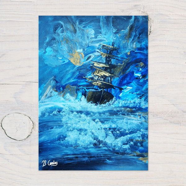 Voyage" A4 Print on 260gsm Glossy Art Card, ideal Wall Decor - Rainbowprint.uk
