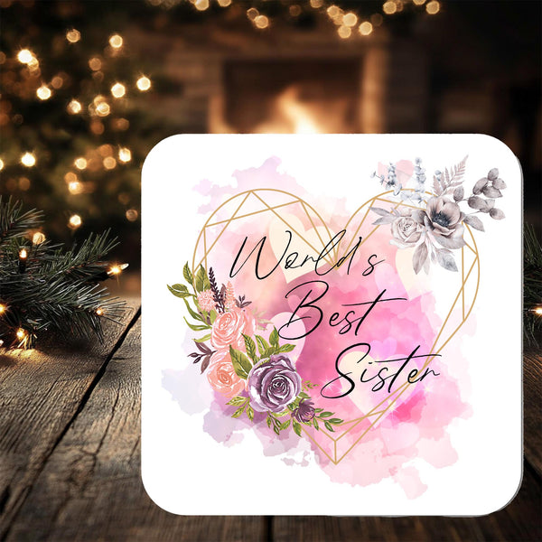 Best Sister Coaster Gift: can be personalised